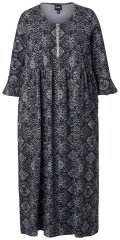 Ulla Popken 839518 Robe à imprimé animal et manches 3/4 Anthracite