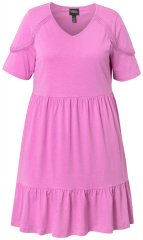 Ulla Popken 840115 Robe en jersey à manches courtes Rose