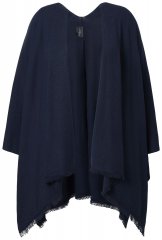 Ulla Popken 841117 Poncho oversize en maille à strass Bleu marine