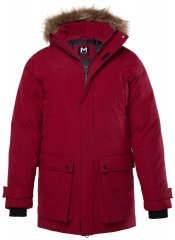 Men+ 619 Parka fonctionnelle à capuche en fausse fourrure Bordeaux