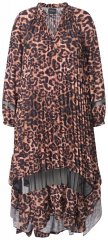 Ulla Popken 842979 Robe à imprimé animal Marron