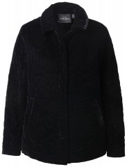 Ulla Popken 843244 Veste en velours Noir