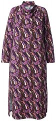 Ulla Popken 843358 Robe sweat imprimée Prune