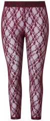 Ulla Popken 844543 Collant en dentelle Bordeaux