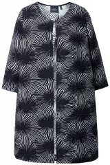 Ulla Popken 844981 Blazer texturé à col rond Noir