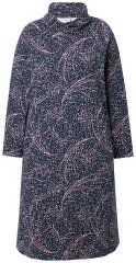 Ulla Popken 844993 Robe sweat imprimée Bleu marine
