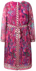 Ulla Popken 845649 Robe mi-longue à manches longues Rouge baie