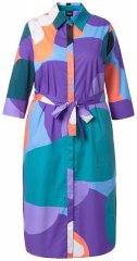 Ulla Popken 846351 Robe chemise imprimée Lilas