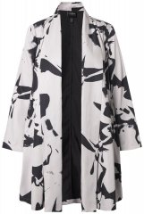 Ulla Popken 846923 Blazer imprimé à col châle Taupe