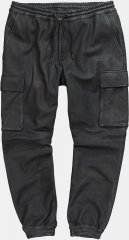 JP1880 847064 Pantalon cargo en cuir nappa d'agneau Noir