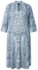 Ulla Popken 847643 Robe en jersey rayée Bleu marine