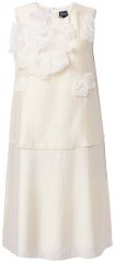 Ulla Popken 847918 Robe en mousseline fleurie Blanc cassé