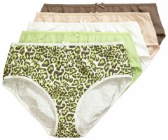 Ulla Popken 848810 Culottes à imprimé animal lot de 5 Taupe