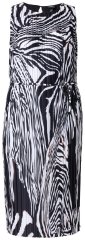 Ulla Popken 848948 Robe à imprimé animal Noir