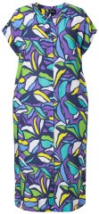 Ulla Popken 848980 Robe chemise fleurie Lilas