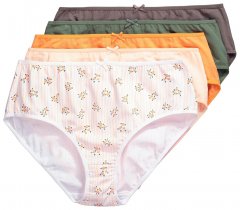 Ulla Popken 849098 Culottes à fleurs lot de 6 Orange
