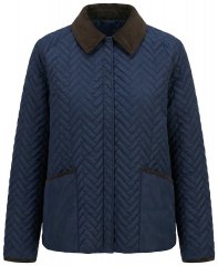 Ulla Popken 849111 Veste matelassée Bleu marine
