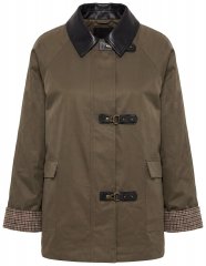 Ulla Popken 849246 Veste en similicuir Vert olive