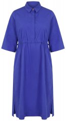 Ulla Popken 849541 Robe chemise à manches courtes et cordon Violet