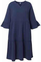 Ulla Popken 849856 Robe à volants Bleu marine