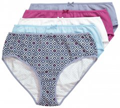 Ulla Popken 850077 Culottes à motifs lot de 5 Bleu clair