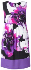 Ulla Popken 850175 Robe en jersey sans manches à poches Lilas