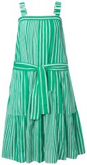 Ulla Popken 850197 Robe rayée à volants Vert