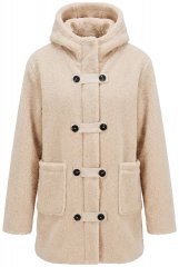 Ulla Popken 850589 Veste teddy Blanc cassé