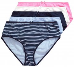 Ulla Popken 850966 Culottes à rayures lot de 5 Bleu marine
