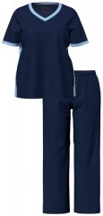 Ulla Popken 851245 Pyjama à rayures Bleu marine