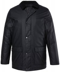 JP1880 851493 Veste cirée à col velours côtelé Noir