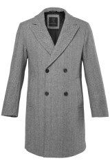 JP1880 851613 Croisé Manteau en laine Gris foncé