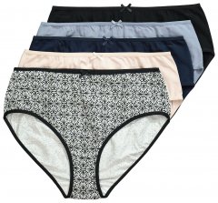 Ulla Popken 851687 Culottes à motifs lot de 5 Bleu clair