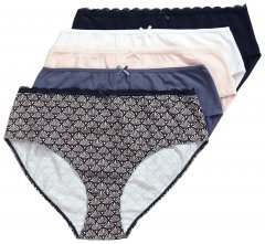 Ulla Popken 851730 Culottes à motifs lot de 5 Beige
