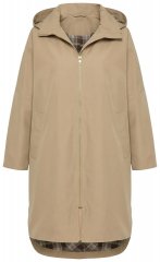 Ulla Popken 851764 Manteau oversize à capuche amovible Sable