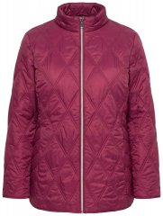 Ulla Popken 851777 Veste matelassée HYPRAR à col montant Bordeaux