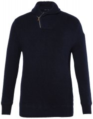 JP1880 851795 Pull tricoté à col châle Bleu marine TALL