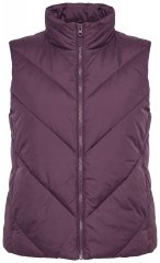 Ulla Popken 851833 Gilet matelassé à col montant Marron