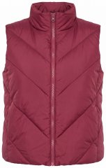 Ulla Popken 851833 Gilet matelassé à col montant Rouge