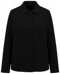 Ulla Popken 852167 Blazer à col chemise Noir