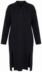Ulla Popken 852630 Robe en maille à manches longues Noir