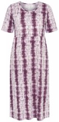 Ulla Popken 852854 Robe mi-longue rayée Marron