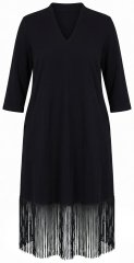 Ulla Popken 852937 Robe en jersey Noir