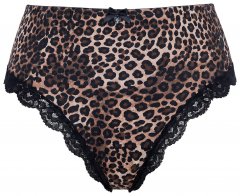 Ulla Popken 853106 Strings à imprimé animal Noir
