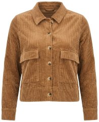 Ulla Popken 853421 Veste en velours côtelé Marron