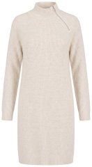 Ulla Popken 853504 Robe en maille à manches longues et col roulé Blanc cassé