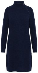 Ulla Popken 853504 Robe en maille à col roulé Bleu marine