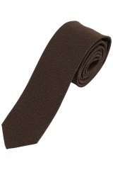 JP1880 853818 Cravate en soie extra-longue Marron foncé