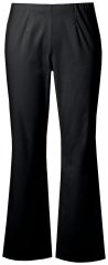 Ulla Popken 854910 Pantalon stretch chaud à taille élastique Noir