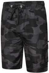 Kam Jeans 3010 Short de bain à imprimé camouflage gris foncé
